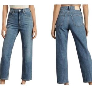 Classic High-Rise Straight Leg Women's Jeans - Blue